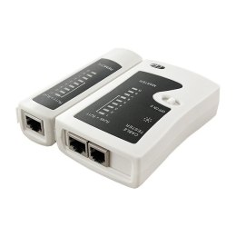 Qoltec Tester sieci kablowych | RJ45 | RJ12