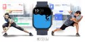 Smartwatch Gravity GT15-4 Niebieski Pasek Silikonowy + Tytanowa Bransoleta