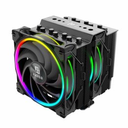 Akasa Soho H7 Dual Tower CPU Cooler, ARGB - 120 mm, czarny