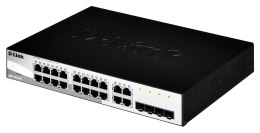 D-LINK DGS-1210-20, Gigabitowy inteligentny przełącznik z 16 portami 10/100/1000Base-T i 4 portami Gigabit MiniGBIC (SFP), 802.3