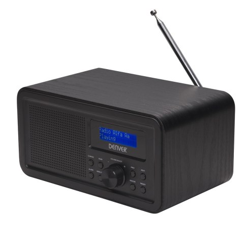 Radio DAB+/FM Denver DAB-30 z drewnianą obudową czarne