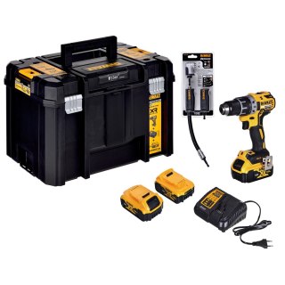 DEWALT WKRĘTARKA 18V DCD791P3A 70/27Nm 3x5,0Ah BL +KOŃCÓWKA KĄTOWY DO BITÓW