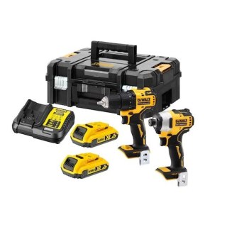 DEWALT ZESTAW COMBO 18V WKRĘTARKA DCD708 + ZAKRĘTARKA DCD809 2x2,0Ah TSTAK DCK2061D2T