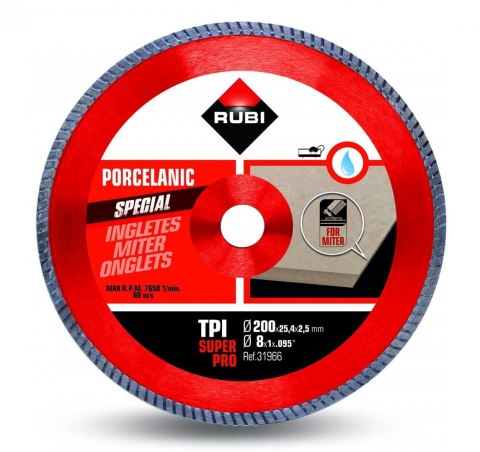 RUBI TARCZA DIAM. TPI 250 SUPERPRO