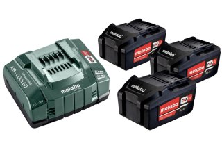 METABO ZESTAW AKUMULATORÓW 3x5.2Ah + ŁADOWARKA ASC 30-36 V