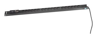 Listwa zasilająca SMART PDU 0U, wtyk zasilający DIN49440 16A/250V,gniazda 18x typ E (NF-C61-314),16A