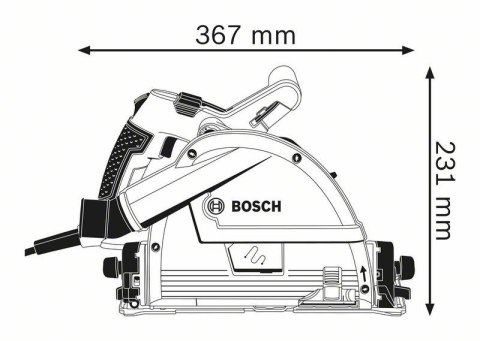 BOSCH PILARKA TARCZOWA - ZAGŁĘBIARKA 1400W 165mm L-BOXX GKT 55 GCE