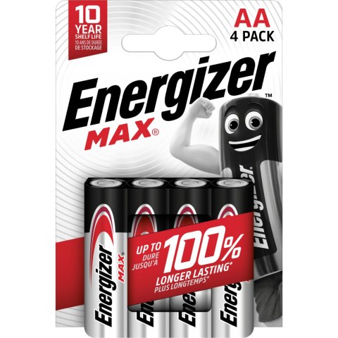 BATERIA ENERGIZER MAX AA LR6. 4 szt. Opakowanie ECO