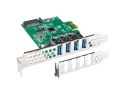 LANBERG KARTA PCI-E X1 -> 4X USB-A 3.1 GEN1 ŚLEDŹ LOW PROFILE PCE-US3-004