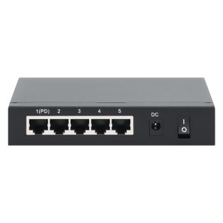 Switch Gigabit 5xPoE Passthrough zasilany PoE lub AC, 68W