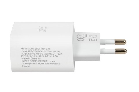 ŁADOWARKA SIECIOWA I-BOX C-39 USB-C PD20W Z KABLEM