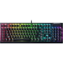 Mechaniczna klawiatura do gier Razer BlackWidow V4 X, zielony przełącznik, układ nordycki, przewodowy, czarny Razer