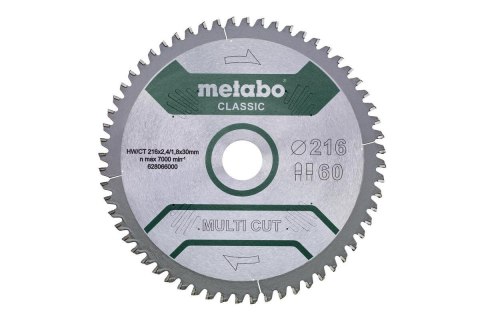 METABO PIŁA TARCZOWA FZ/TZ 216x30x60z