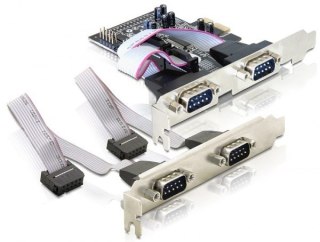 IO Delock PCIe 4x szeregowy RS-232 LP z uchwytem niskoprofilowym