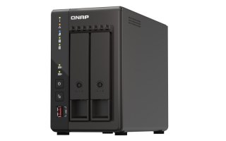 Qnap TS-253E-8G, Tower, 2 x 2.5"/3.5" SATA, Intel Celeron J6412 4C/4T, 8 GB DDR4 onboard not expandable, 2 x 2.5GbE, External ad