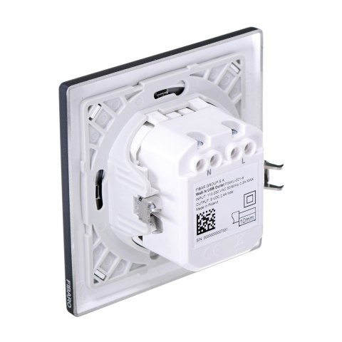 FIBARO Gniazdo USB Walli N USB Outlet antracyt