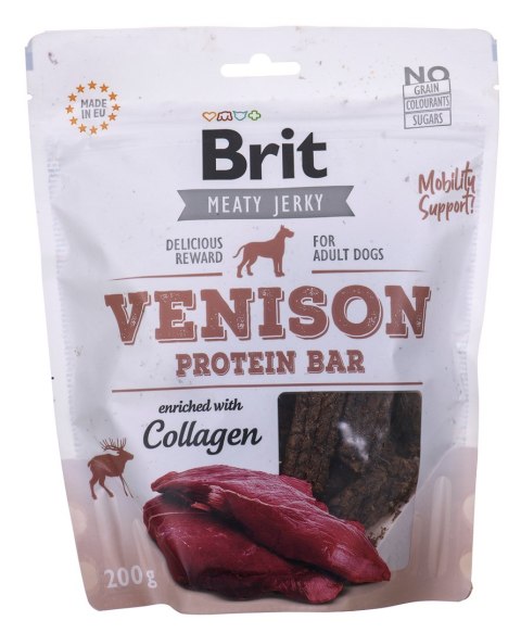 Brit Jerky Venison Protein Bar Dziczyzna - przysmak dla psa - 200g