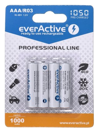 Zestaw akumulatorków everActive Professional line EVHRL03-1050 (1050mAh ; Ni-MH LSD)