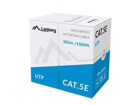 LANBERG KABEL UTP 100MB/S 305M DRUT CCA POMARAŃCZOWY LCU5-10CC-0305-O