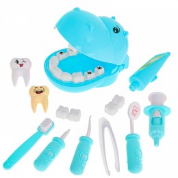 Dentysta zestaw lekarski hipopotam niebieski