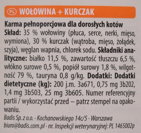 ANIMONDA Carny Adult smak: wołowina i kurczak 800g