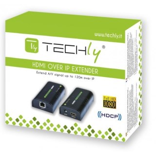 TECHLY ODBIORNIK EXTENDER HDMI PO SKRĘTCE OVER IP DO 120M IDATA EXTIP-373R