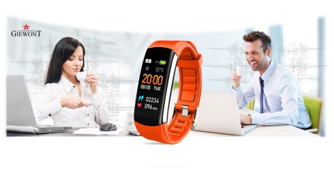 Smartband Giewont Czarny GW200-9 + Pasek Pomarańczowy