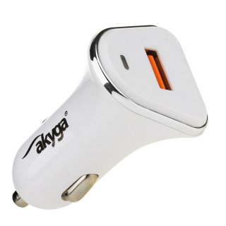 Ładowarka samochodowa Akyga AK-CH-07 12V USB 3000mA biała Quick Charge 3.0