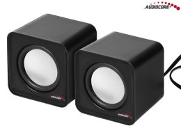 Głośniki Audiocore AC870B komputerowe 6W USB Silver&Black