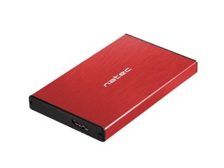 Obudowa na dysk HDD/SSD Natec RHINO Go USB 3.0 2.5" SATA czerwona