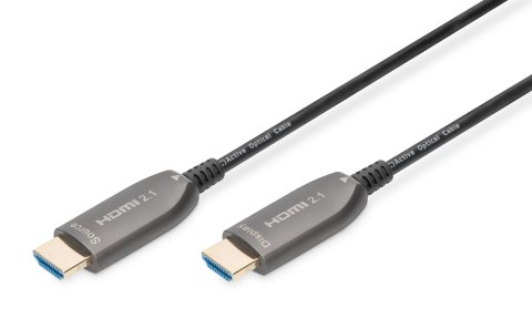 Kabel DIGITUS połączeniowy hybrydowy AOC HDMI 2.1 Ultra High Speed 8K60Hz UHD HDMI A/HDMI A M/M czarny 10m