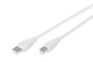 Kabel drukarkowy USB DIGITUS 2.0 A/M - USB B /M, 1,8m Beżowy