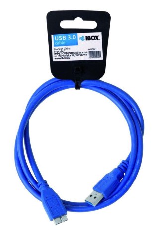 Kabel USB iBOX 3M1 USB 3.0 TYP-A / B microUSB 1m