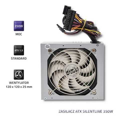 Qoltec Zasilacz ATX SilentLine 350W