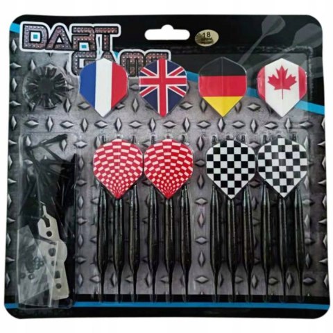 Lotki Rzutki do Gry w Darta MASTER Black 18g (12 lotek, 100 grotów)