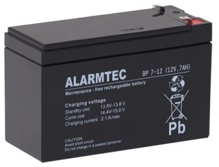 Akumulator ALARMTEC serii BP 12V 7Ah