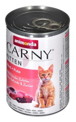 ANIMONDA Carny Kitten smak: wołowina,indyk 400g