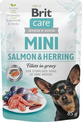 Brit Care Mini Pouch Salmon&HERRING Sterilised 85g