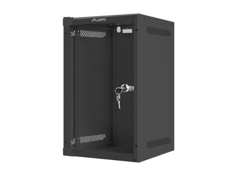 Szafa rack Lanberg WF10-2309-10B (9U; 462mm / 280mm / 310 mm; wisząca; Szklane; 10"; kolor czarny)