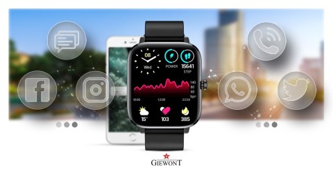 Smartwatch Giewont GW230-2 Czarny-Czarny