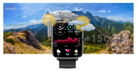 Smartwatch Giewont GW230-2 Czarny-Czarny