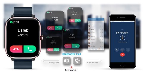 Smartwatch Giewont GW230-5 Różowe Złoto-Niebieski