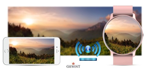 Smartwatch Giewont GW120-1 Różowe Złoto-Różowy