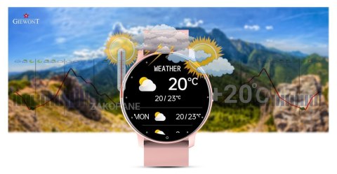 Smartwatch Giewont GW120-1 Różowe Złoto-Różowy