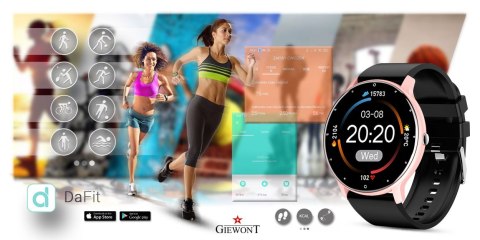 Smartwatch Giewont GW120-3 Różowe Złoto-Czarny