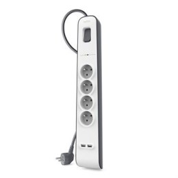 BELKIN LISTWA ZASILAJĄCA 4-PORTOWA + 2X USB-A 2.4A, 525J