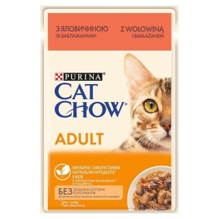 CAT CHOW ADULT GiJ Wołowina&Bakłażan galaretka 85g