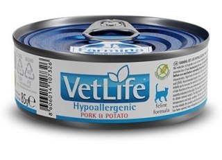 FARMINA VET LIFE NATURAL DIET CAT HYPOALLERGENIC PORK&POTATO 85g