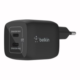 BELKIN WALL CHARGER 45W PD PPS DUAL USB-C GAN BLK