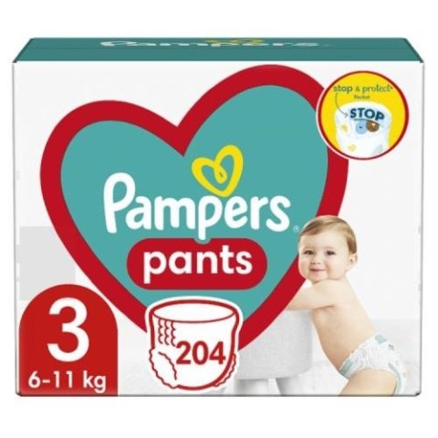 PAMPERS Pieluchy MTH Rozm 3, 6-11kg, 204szt.